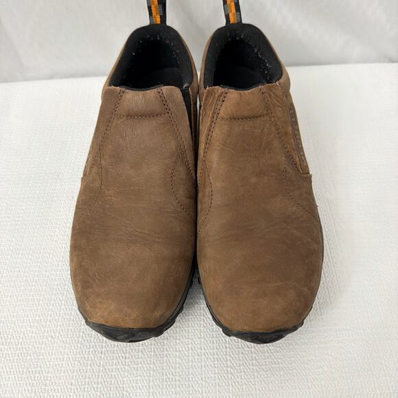 Merrell Jungle Moc Shoes Mens Size 8.5 Brown Nubuck Leather Casual Slip On main image 4